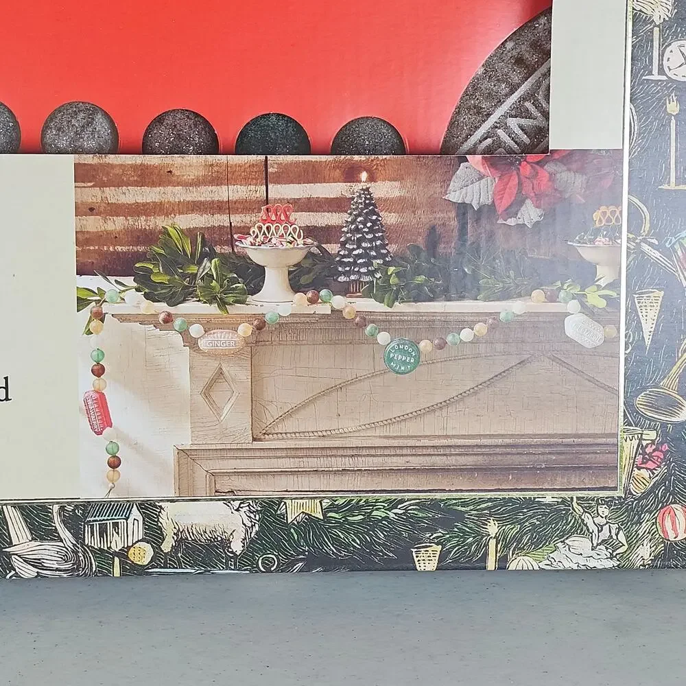 New John Derian Vintage Style Christmas 5‎ ft Glass Sugared Candy Garland